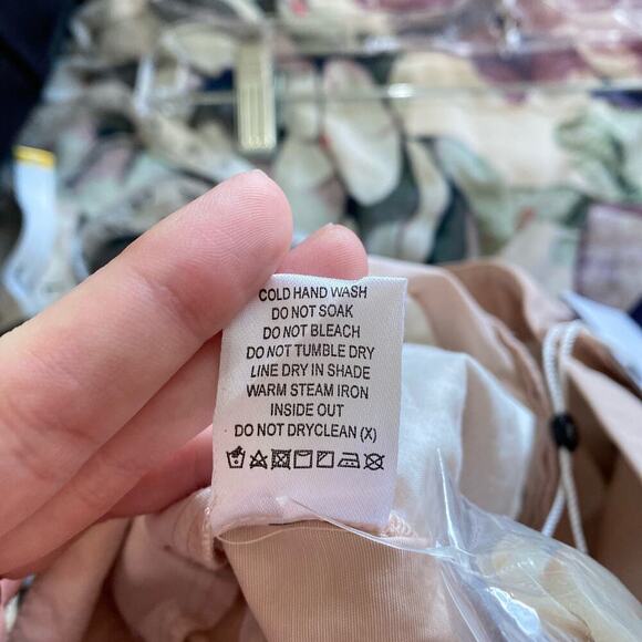 NWT L'ACADEMIE Delphine High Waisted Pants Blush Pink Size XS Preppy Business - Picture 9 of 10